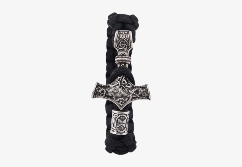 Mjolnir And Rune Bead Bracelet, transparent png download