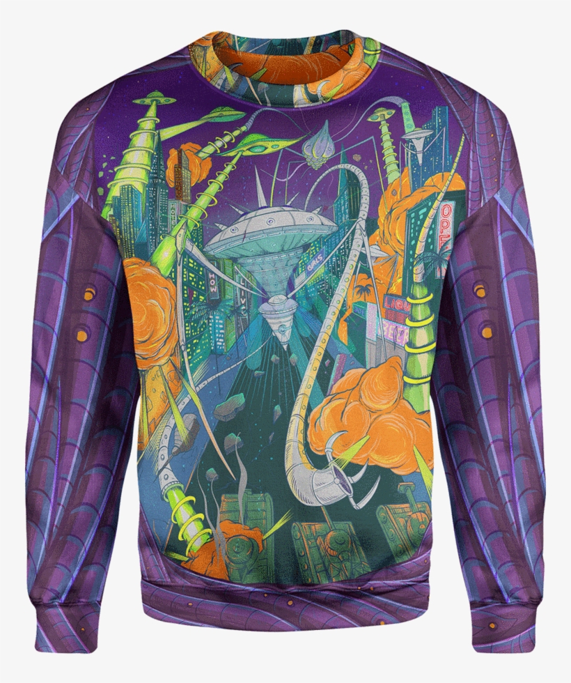 Space Invasion Sweater - Sweater, transparent png download