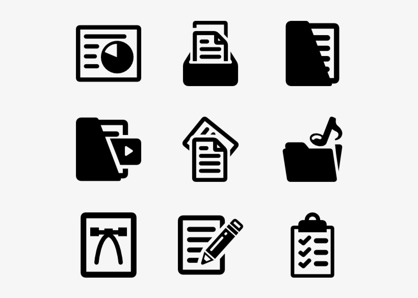 Documents Set - Icon Set For Documents, transparent png download