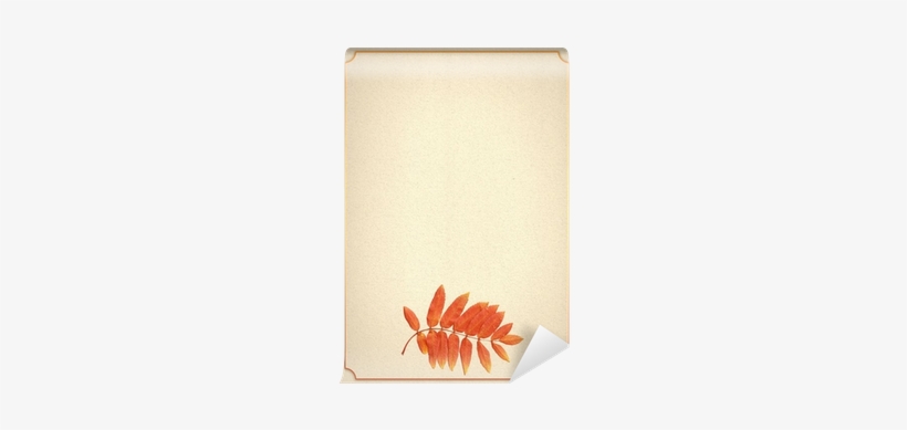 A Beige Watercolor Paper With A Border And Mountain - Construction Paper, transparent png download