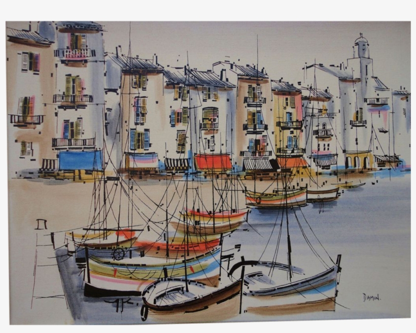 Image Library Library St Tropez France Harbour View - Saint-tropez, transparent png download