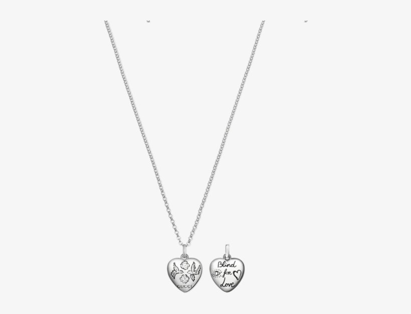 Blind For Love Sterling Silver Necklace - Gucci Blind For Love Collection, Silver 00u, transparent png download