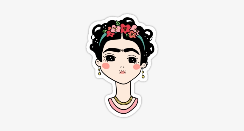 Shop From Unique Feminism Stickers On Redbubble - Frida Kahlo Doodle, transparent png download