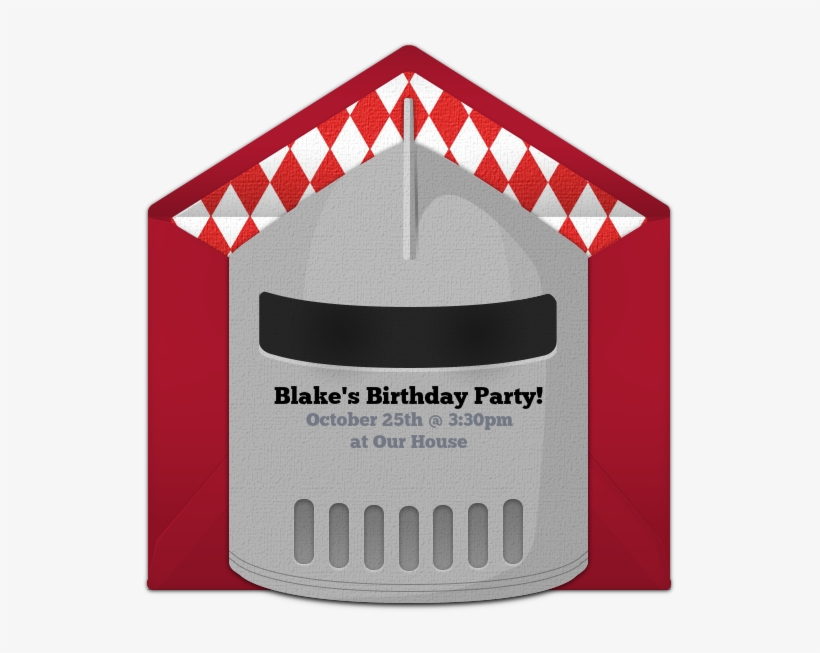 Knight Helmet Online Invitation - Paper, transparent png download