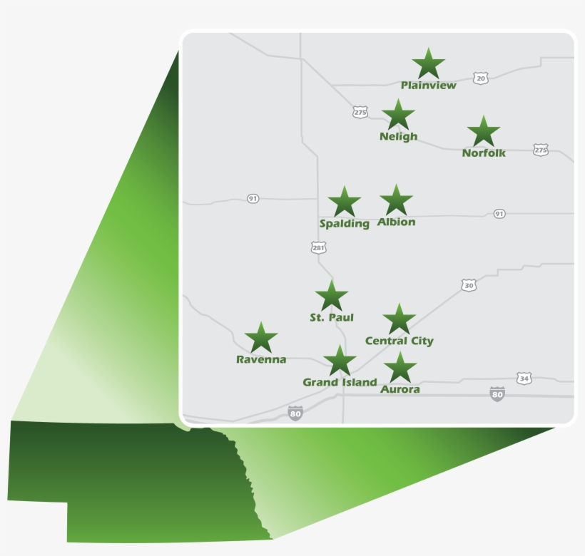 Green Line 10 Store Locations On Ne Map - Map, transparent png download