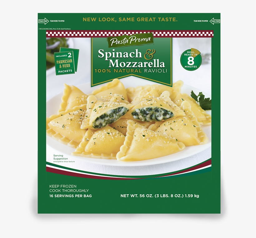 Spinach & Mozzarella Ravioli - Spinach And Mozzarella Ravioli, transparent png download