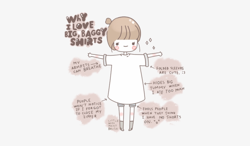 Edit, Girly, And Png Image - Love Big Baggy Shirts, transparent png download