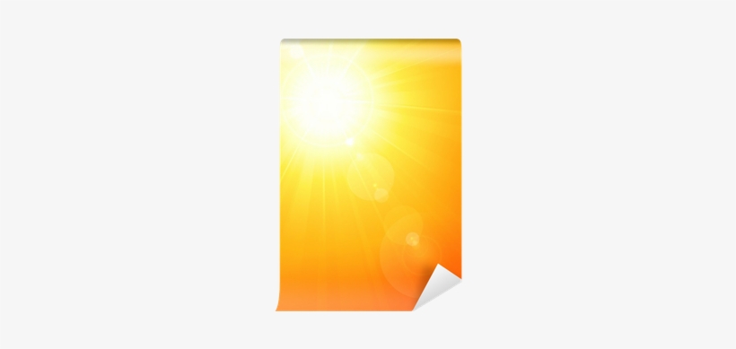 Vibrant Hot Summer Sun With Lens Flare Wall Mural • - Graphic Design, transparent png download