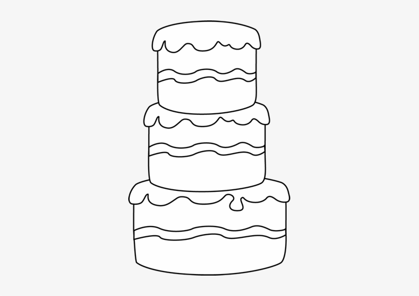 Cake Black And White Big Black And White Cake Clip - Big Cake Black And White, transparent png download