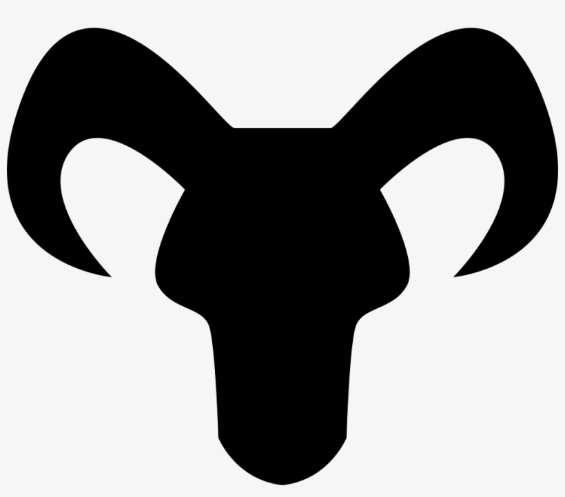 Capricorn Astrological Sign Of Head Black Silhouette - Cuernos De Cabra Png, transparent png download