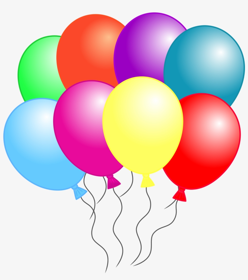 Balloon Clipart Six - 8 Balloons Clipart, transparent png download