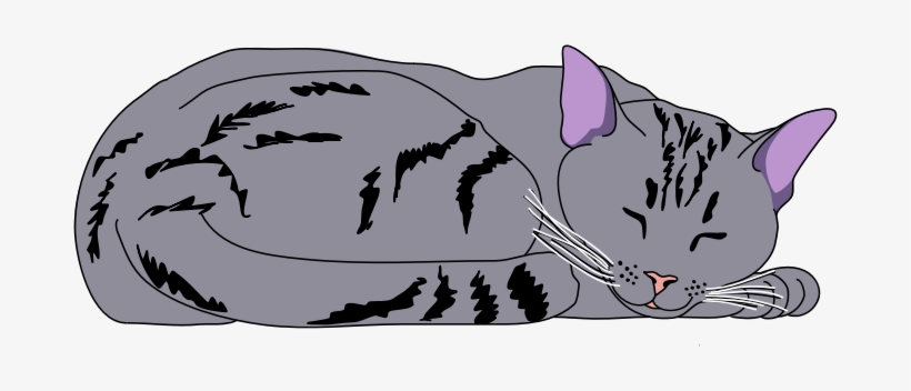 Kitten Png Clipart - Sleeping Cat Clipart Png, transparent png download