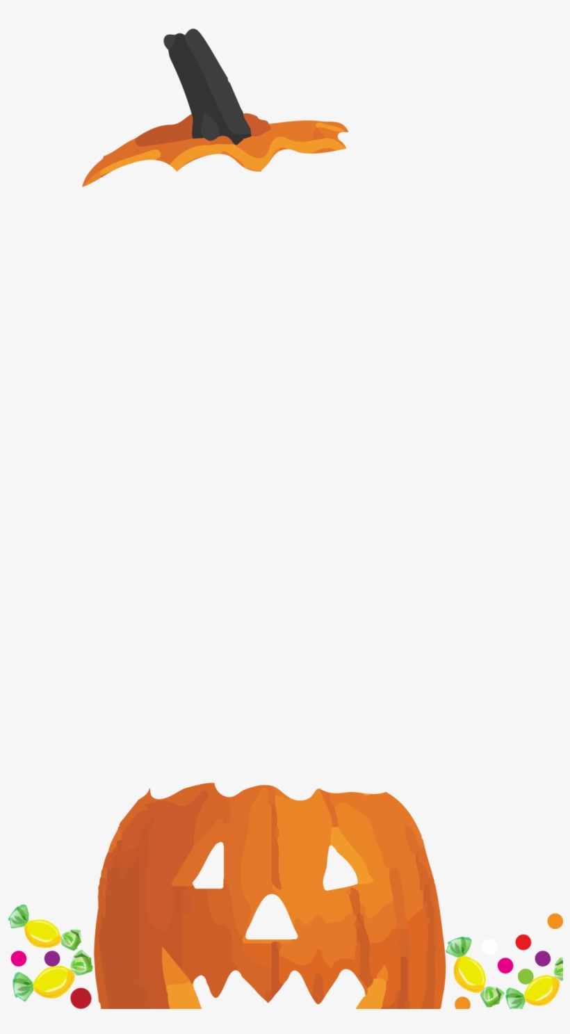 Split Pumpkin Halloween Snapchat Filter - Transparent Halloween Geofilter Png, transparent png download