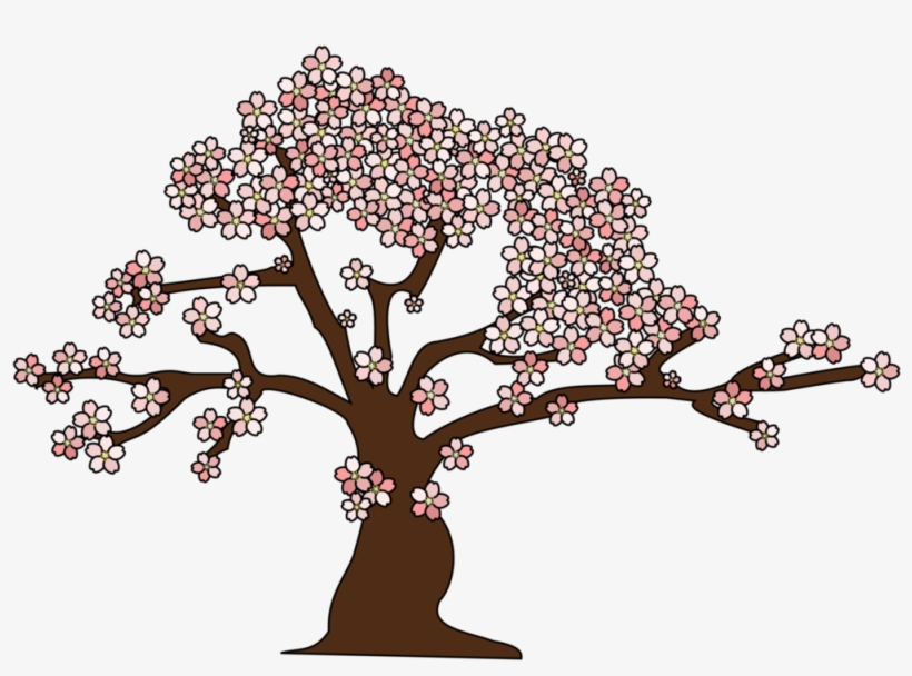 Vector Tree Images - Cherry Blossom Tree Png Vector, transparent png download