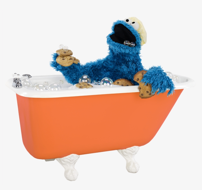 Cookie Monster In The Bath, transparent png download