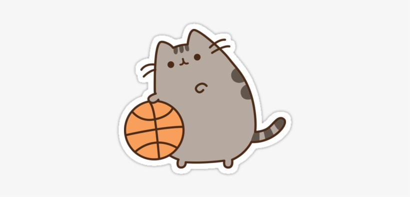 "pusheen Basket" Stickers By Reun - Pusheen The Cat, transparent png download