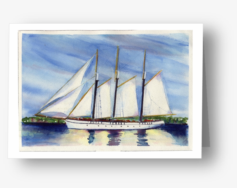 Empire Sandy Watercolour - Schooner, transparent png download