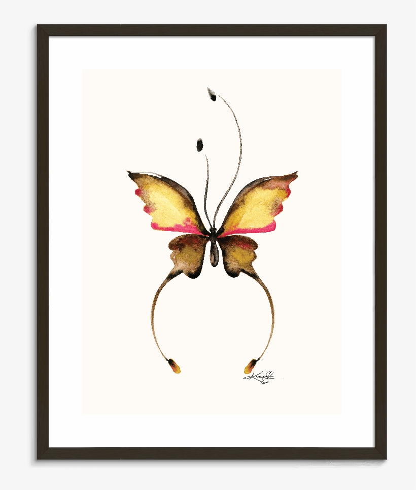 148kms Pfwb Watercolor Butterfly 14 - August Grove 'butterfly 14' Watercolor Painting Print, transparent png download