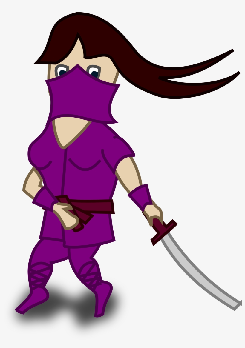 Svg Comic Characters Big Image Png - Ninja Clip Art, transparent png download