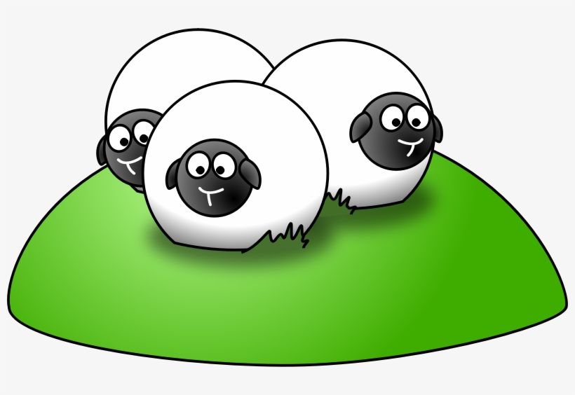 Simple Cartoon Sheep Clipping - Cartoon Sheeps, transparent png download
