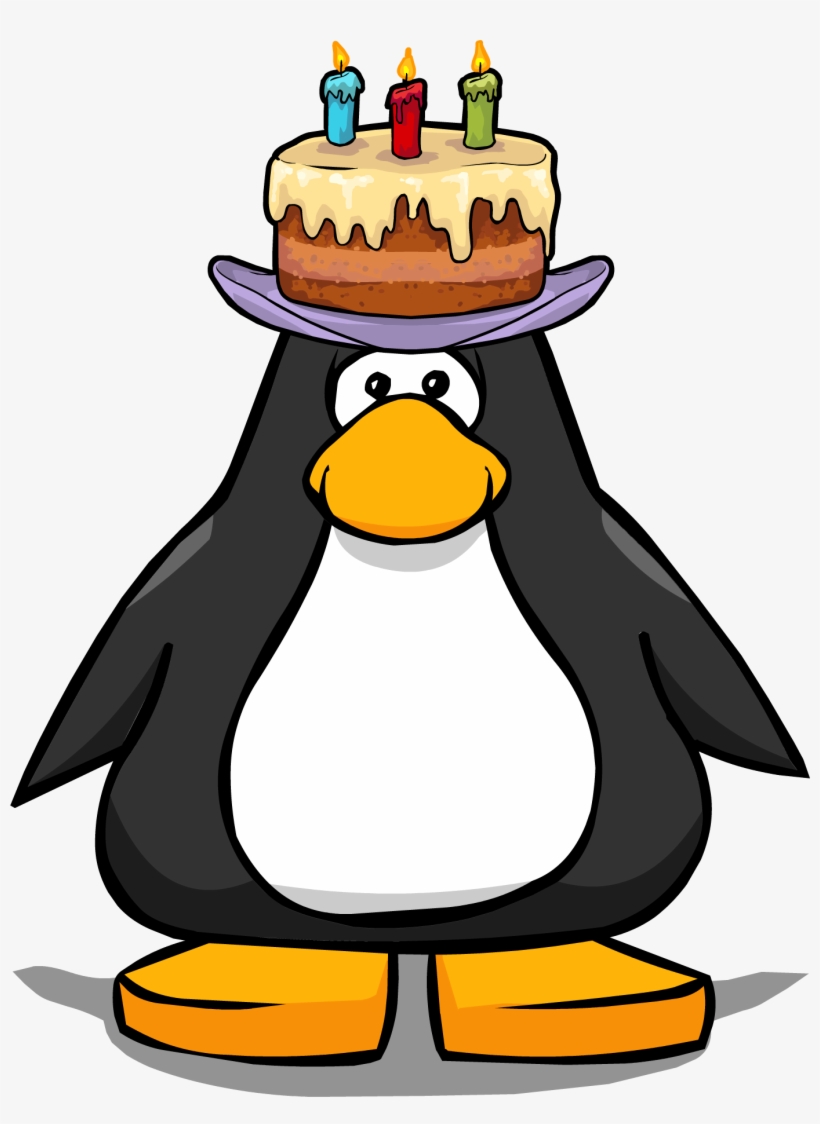 Happy Birthday Hat On A Player Card - Penguin With Santa Hat, transparent png download