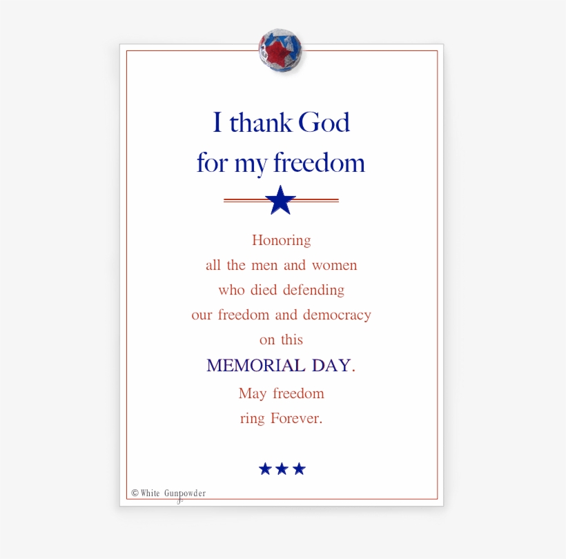 Memorial Day, Thank God - Malayalam, transparent png download