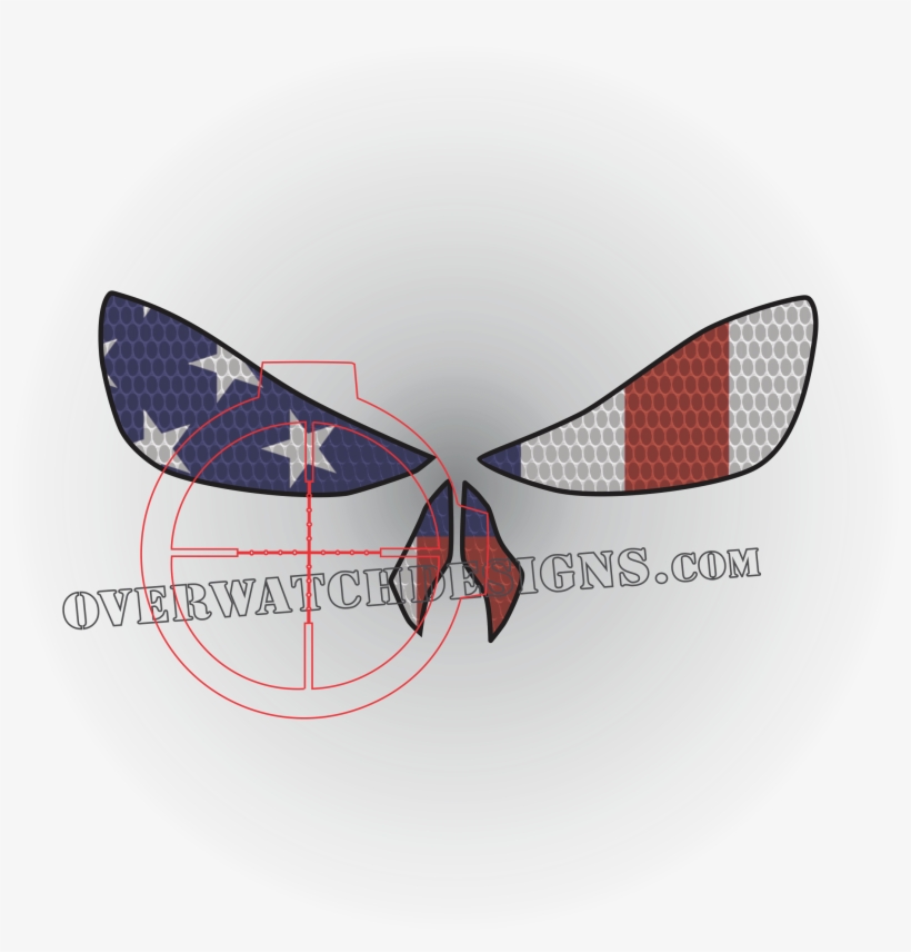 Punisher Eyes American Flag - Dragonfly, transparent png download