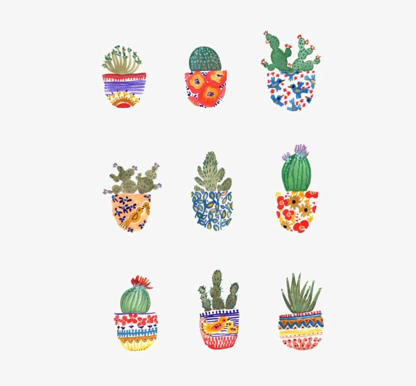 Graphic Royalty Free Library Cactaceae Painting Art - Gouache Cactus, transparent png download