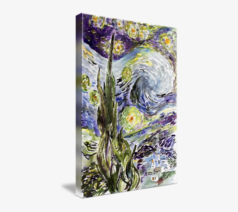 "starry Night After Van Gogh By Ginette" By Ginette - Modern Art, transparent png download