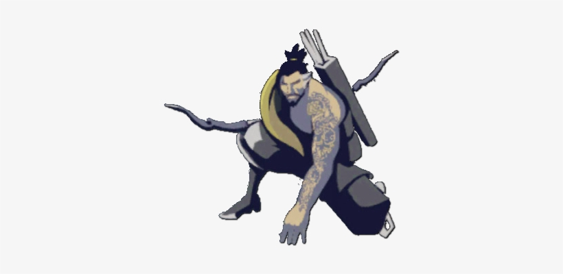 Image Spray Kneeling Overwatch - Hanzo, transparent png download