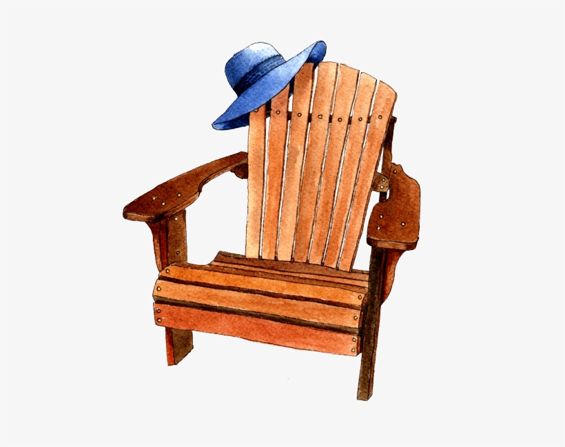 Adirondack Chair Blue Hat - Rocking Chair, transparent png download
