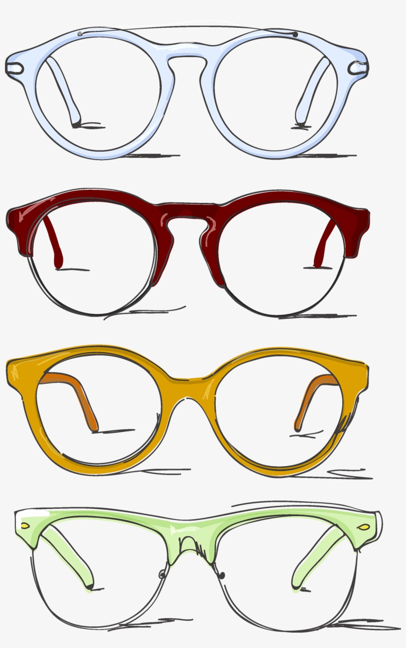 Clip Download Browline Glasses Clip Art Sunglasses - Eye Glasses Case,nnda  Co 1pc Portable Zipper Eye Glasses Transparent PNG - 1300x2009 - Free  Download on NicePNG, image size:820x1307