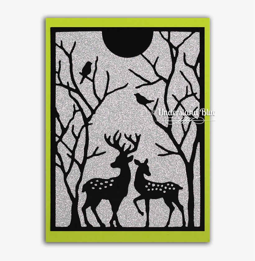 Spotted Deer Frame Die Cut Card - Personalised Gifts Shop Personalised Square Christmas, transparent png download