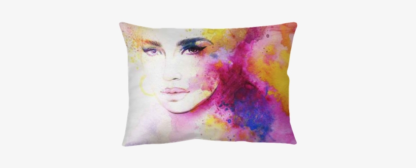 Abstract Woman Portrait - Watercolor Portrait Woman, transparent png download