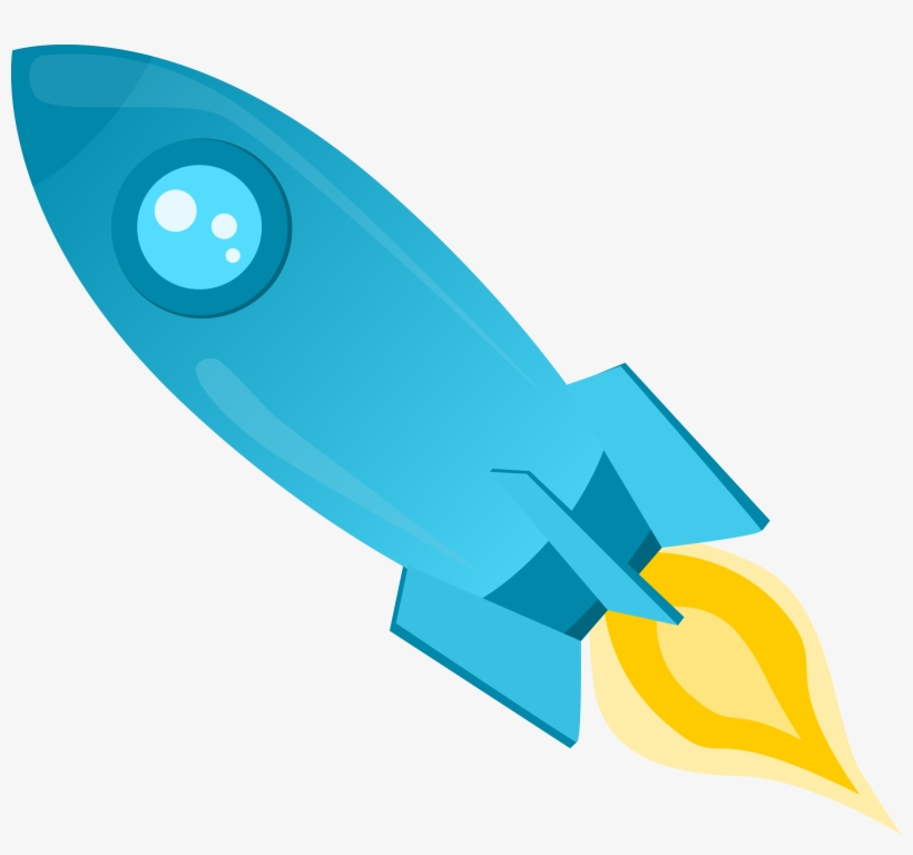 Image Library Stock Collection Of Free Download On - Blue Rocket Png, transparent png download