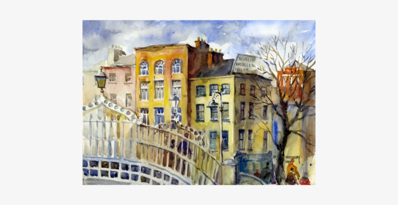 The Ha'penny Bridge - Ha Penny Bridge Print, transparent png download
