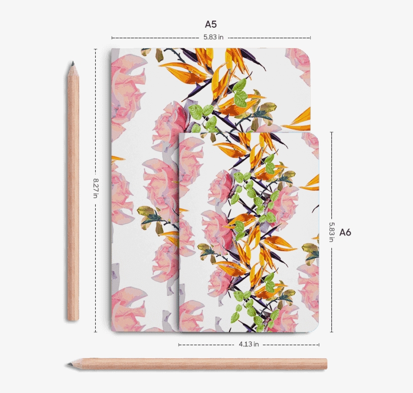 Dailyobjects Lush Watercolor Florals A5 Notebook Plain - Lily, transparent png download