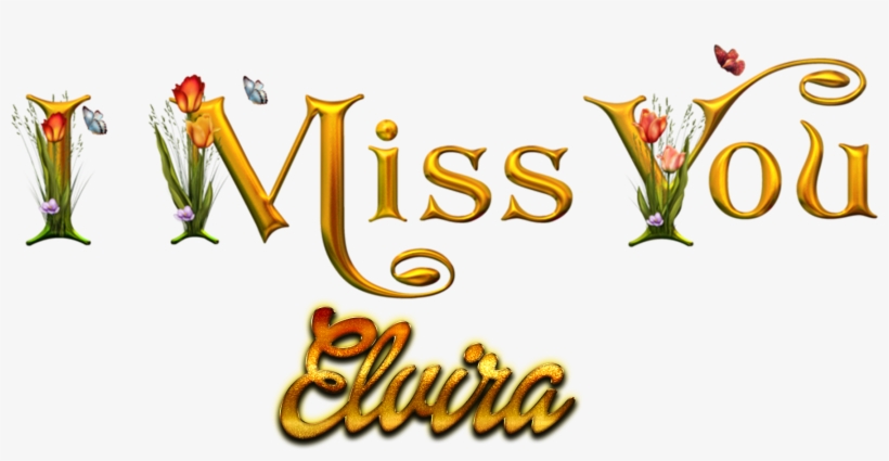 Flores Missing You Name Png - Dekorjinal Harf Dekoratif Yastık Kılıfı - 40x40 Cm, transparent png download