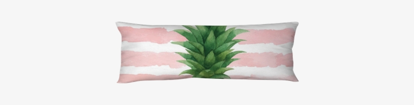 Watercolor Vector Banner Tropical Leaves And Pineapple - Cushion, transparent png download