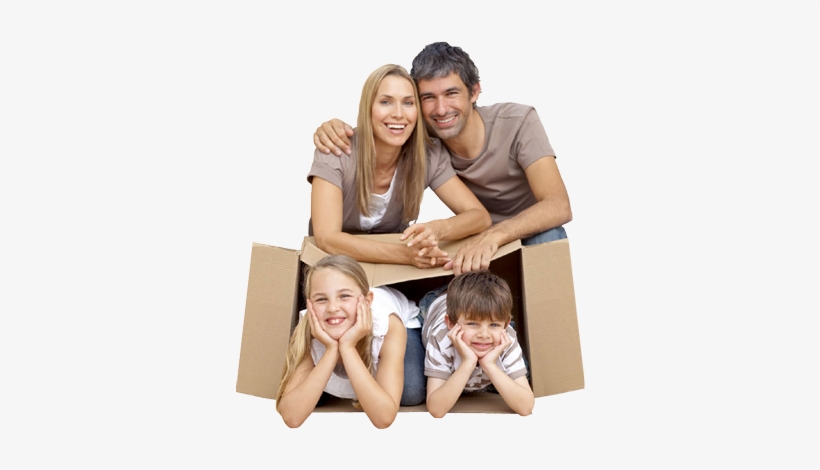 Slide Residential Moving Family - Happy Family House, transparent png download