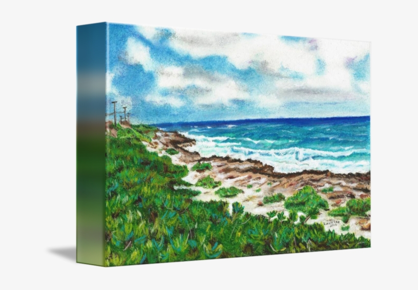 Scenic Drawing Ocean - Gallery-wrapped Canvas Art Print 10 X 7 Entitled Ocean, transparent png download