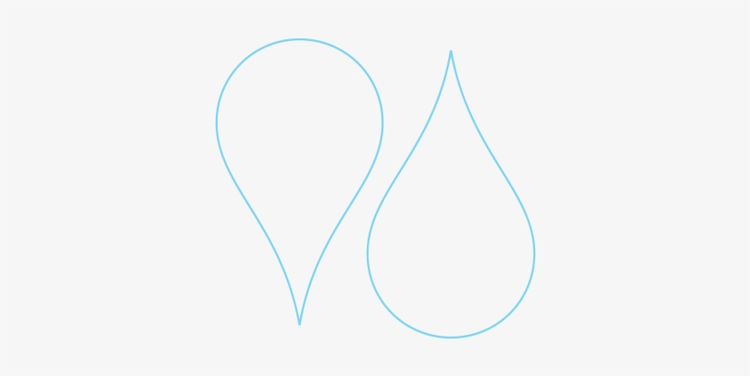 Icon Blue Waterdrops - Illustration, transparent png download