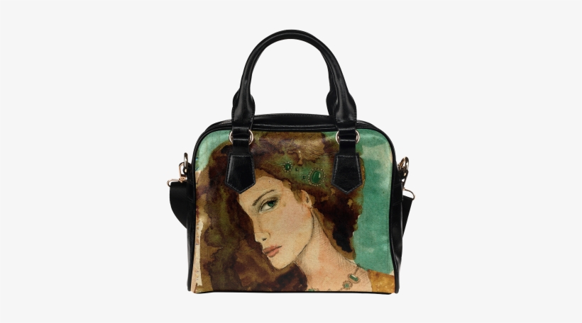 Pretty Women Girl Art Illustration Watercolor Art Lady - Casecoco Snowflake Snowman Christmas Women's Pu Leather, transparent png download