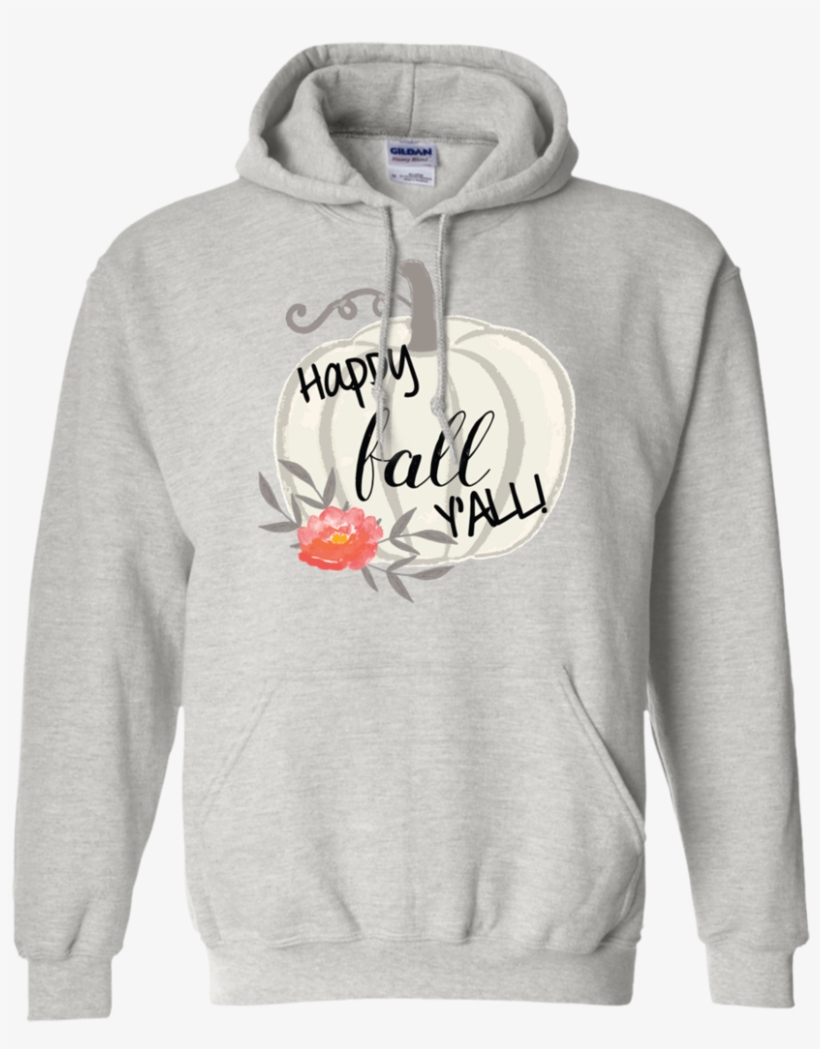 Happy Fall Y'all Watercolor Pumpkin Hoodie Sweatshirt - Dog Paw Print Shirt - I Love Dogs Shirts, transparent png download