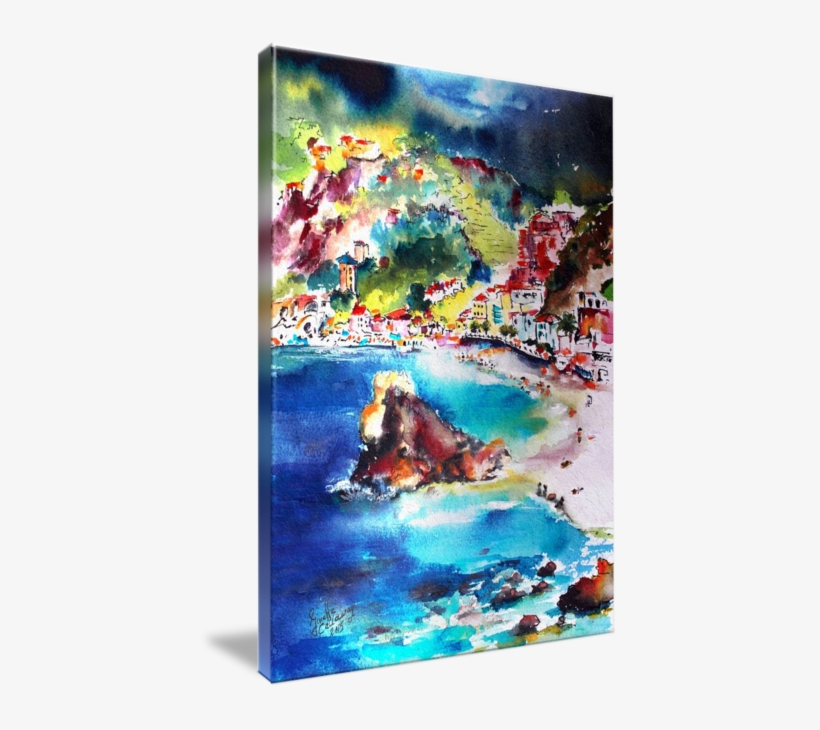 "monterosso Italy Cinque Terre Ginette" By Ginette - Gallery-wrapped Canvas Art Print 23 X 32 Entitled Monterosso, transparent png download