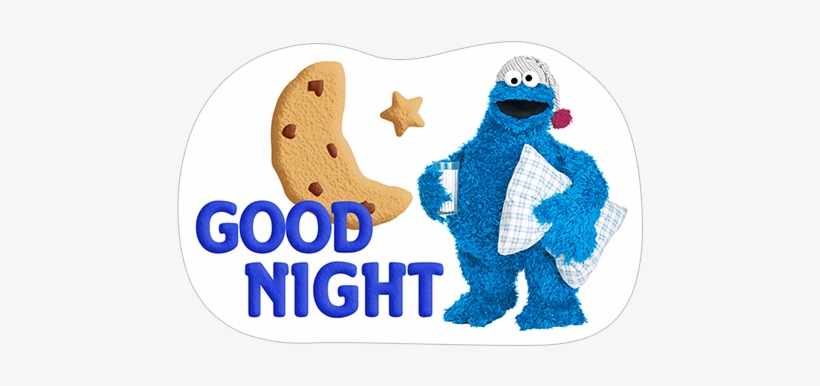 Viber Sticker «cookie Monster Stickers» - Cookie Monster Good Night, transparent png download