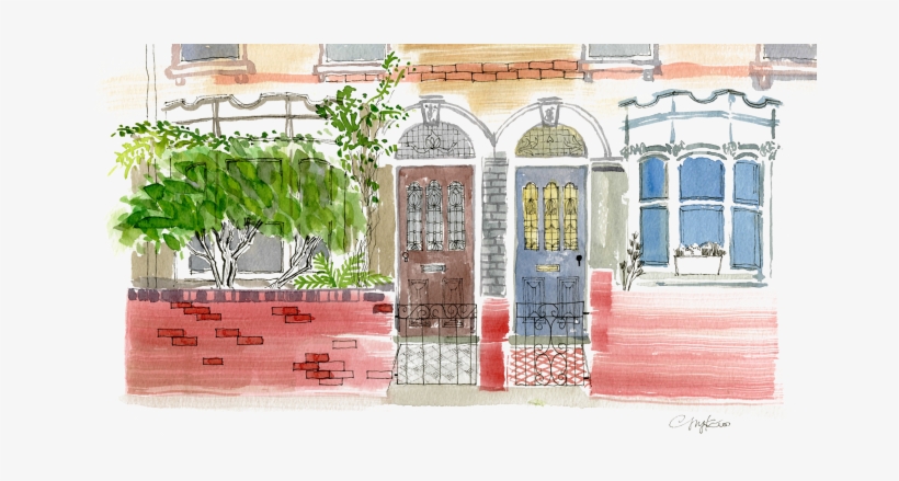 Houses Fifi Kuo Illustration - Drawing, transparent png download