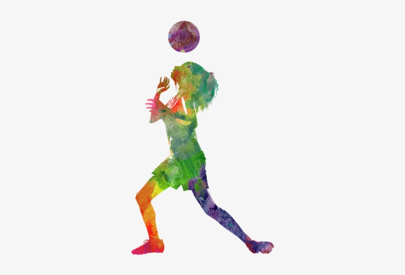 Bleed Area May Not Be Visible - Watercolor Soccer Painting, transparent png download