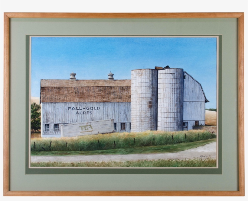 Todd Persche “fall-gold Acres” Watercolor Painting - Picture Frame, transparent png download