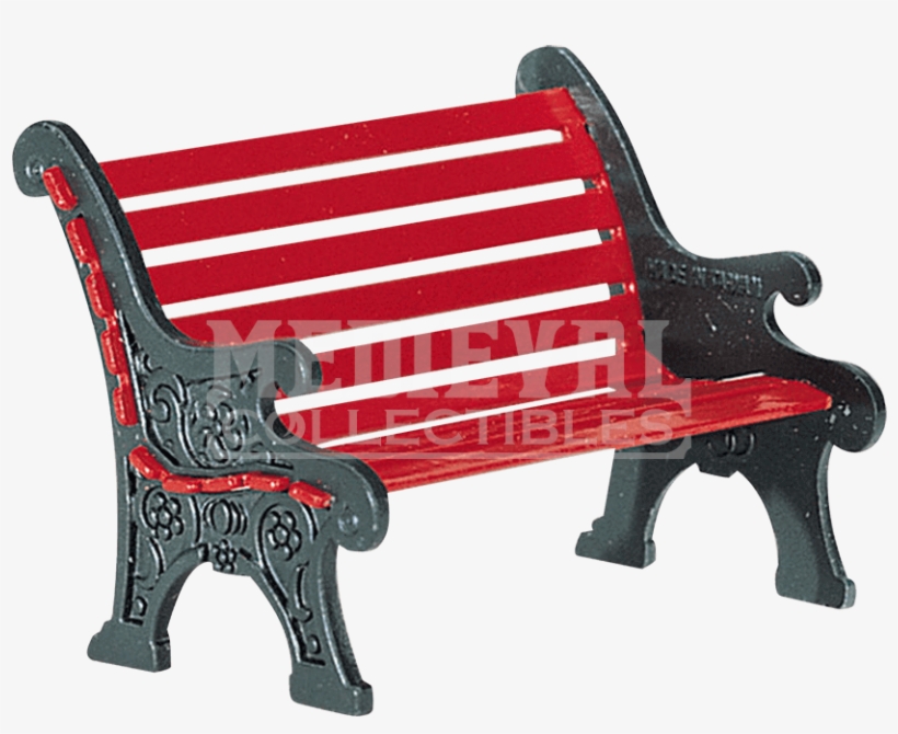 Red Wrought Iron Park Bench - Department 56 Village Red Wrought Iron Park Bench, transparent png download